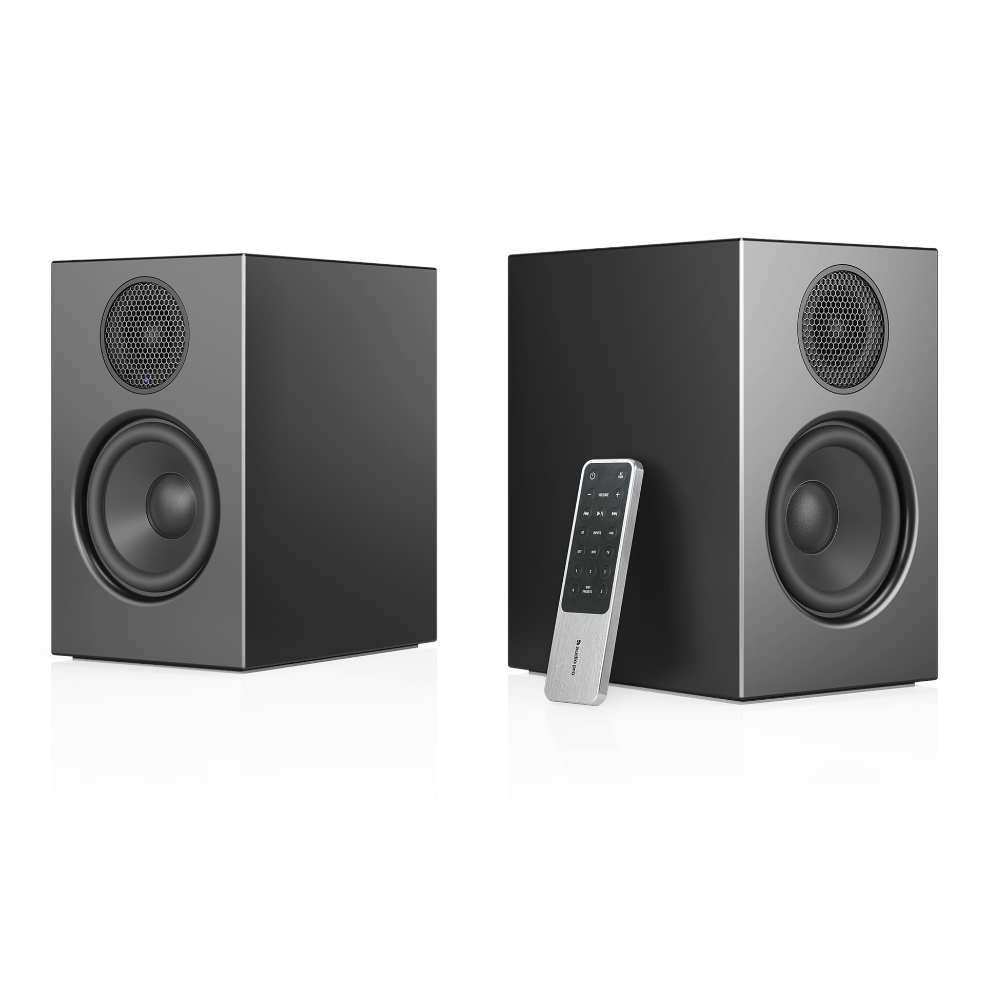 Audio Pro A28 W Powered stereo speaker system with bass reflex, Black