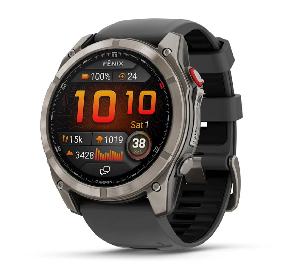 fēnix 8 Pro – 51 mm, AMOLED, Sapphire, Titanium with Graphite/black silicone band