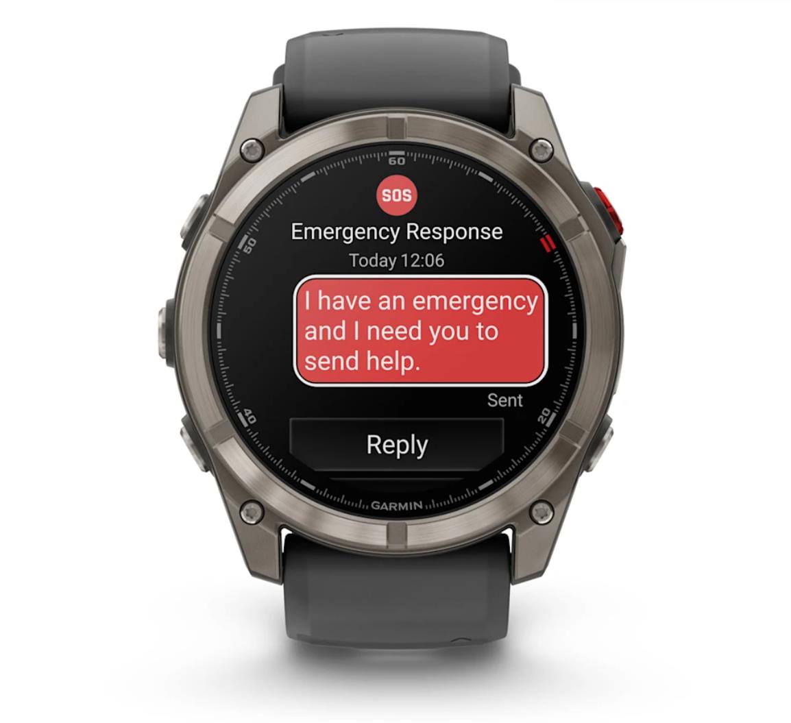 Garmin fēnix 8 Pro AMOLED Sapphire Watch, 51 mm, Titanium with Graphite/black silicone band