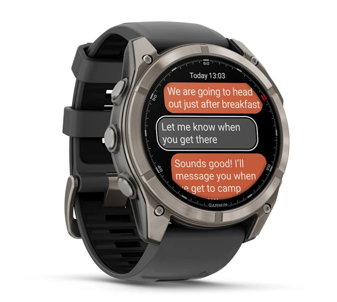 Garmin fēnix 8 Pro AMOLED Sapphire Watch, 51 mm, Titanium with Graphite/black silicone band