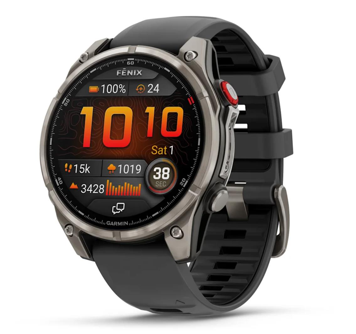 fēnix 8 Pro – 47 mm, AMOLED, Sapphire, Titanium with Graphite/black silicone band