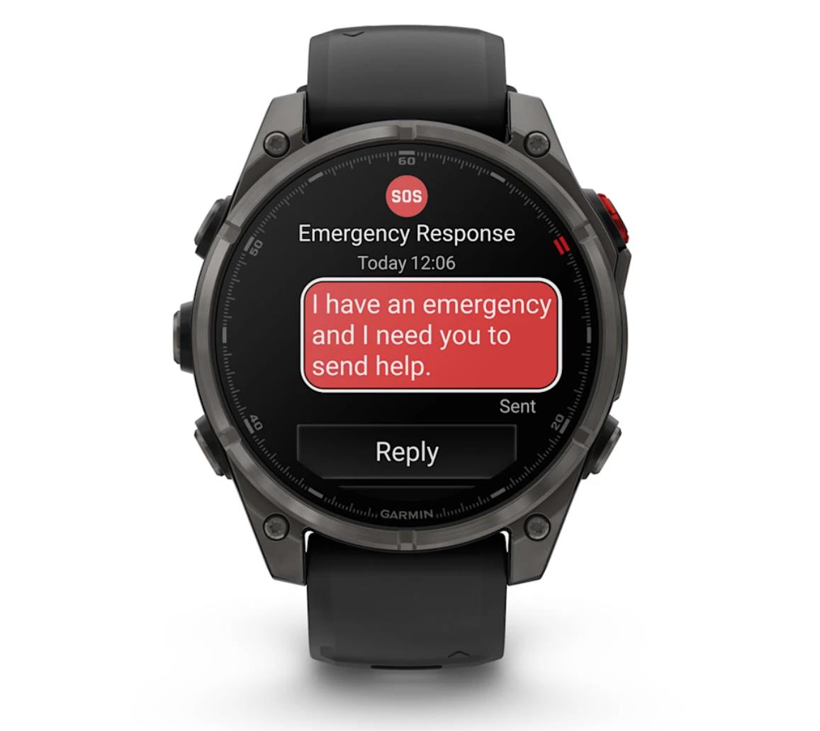 Garmin fēnix 8 Pro AMOLED safiirkell, 47 mm, süsinikhall DLC titaanium ja must/halli silikoonrihm