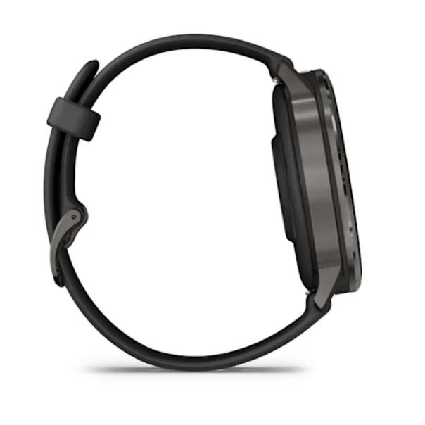 Garmin Venu 4 nutikell, 45 mm, tahvelkivi, musta silikoonrihmaga