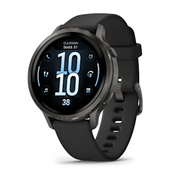 Venu 4 – 41 mm Slate with Black Silicone Band