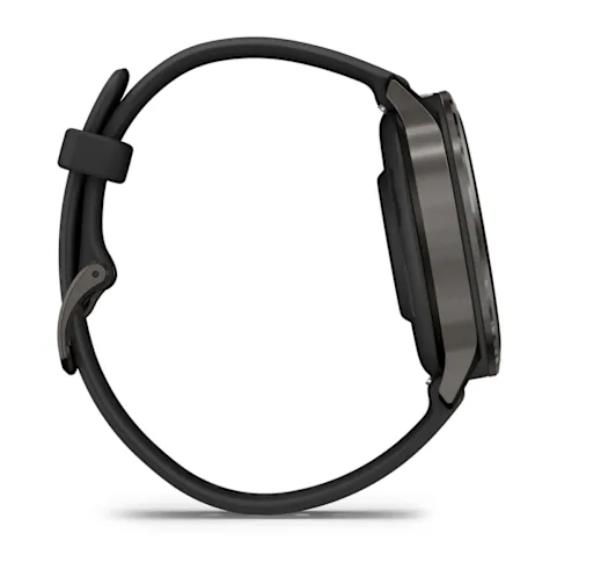 Garmin Venu 4 smartwatch, 41 mm, Slate with Black Silicone Band