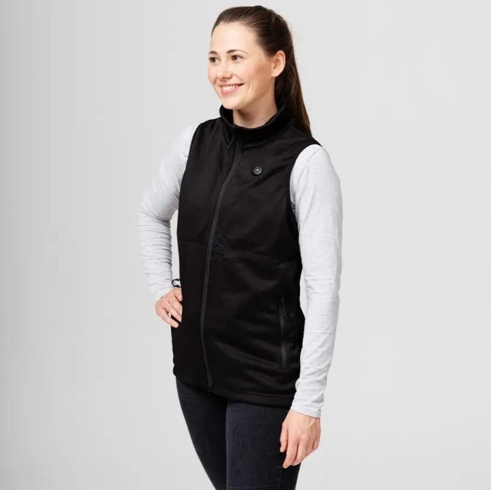 HeatX Heated Fleece Vest Womens M Black