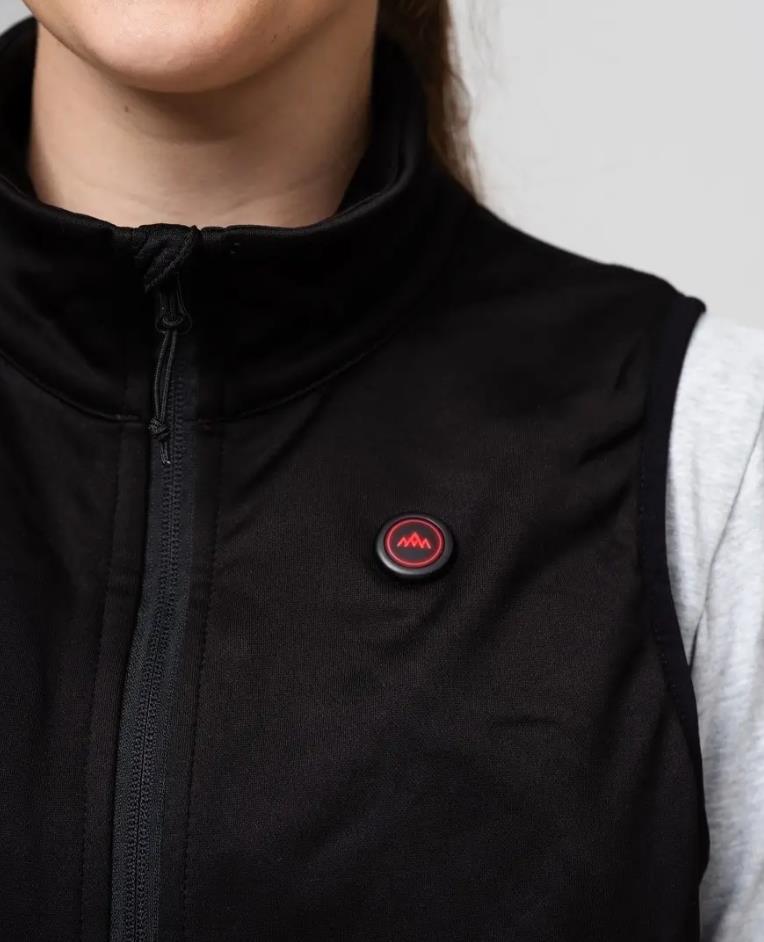 HeatX Heated Fleece Vest Womens L Black