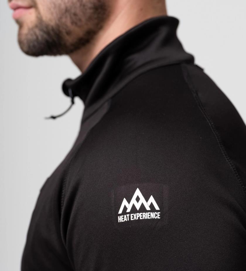 Heatx Heated Fleece Sweater Mens XL Black