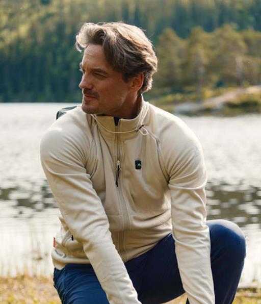 Heatx Heated Fleece Sweater Mens M Sand