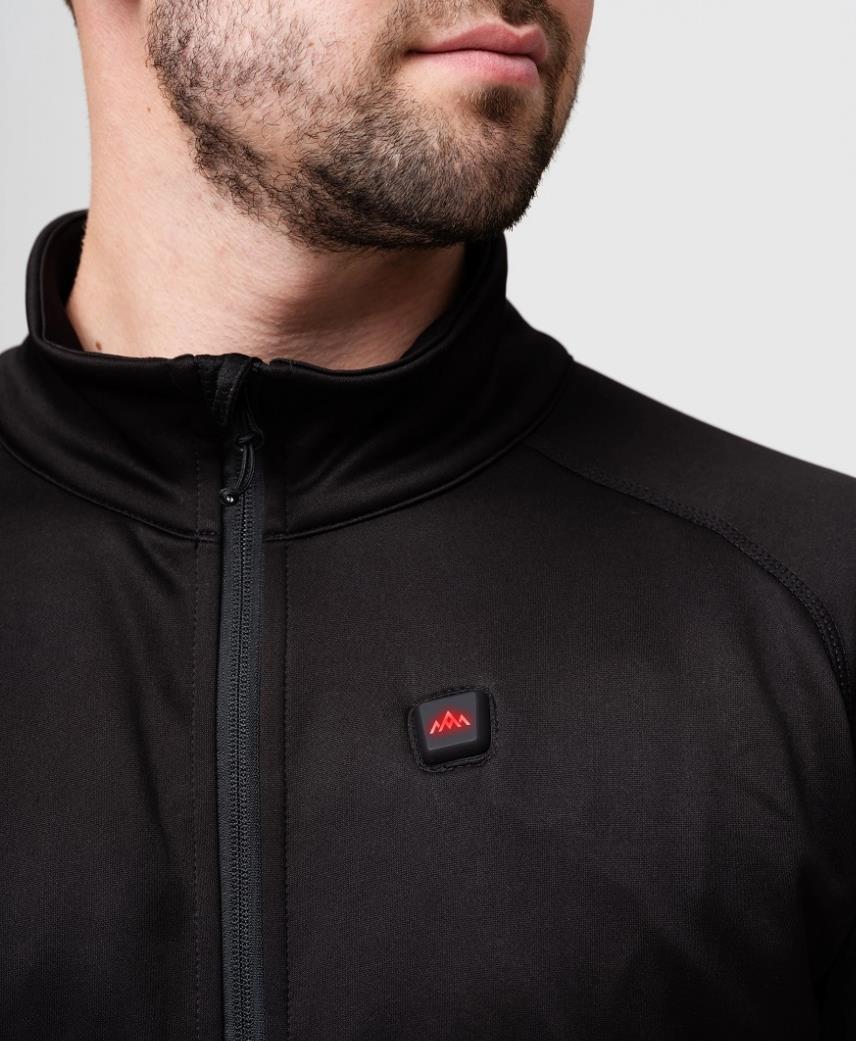 Heatx Heated Fleece Sweater Mens L Black