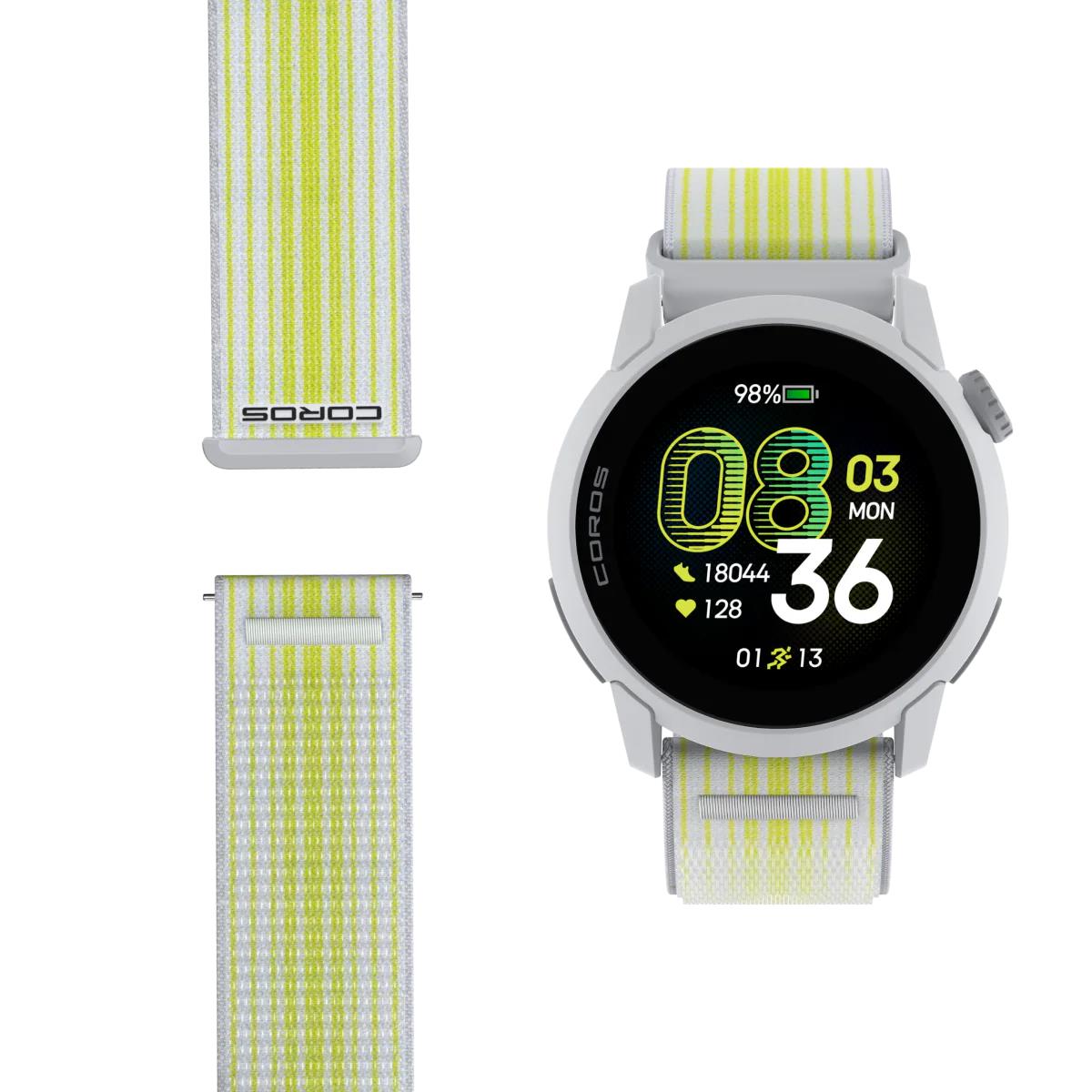 COROS PACE 4 GPS Sport Watch, Nylon, White