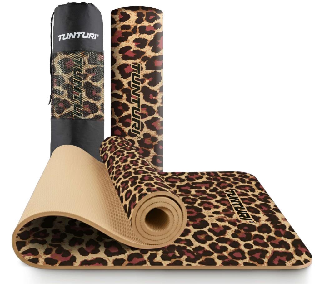 Tunturi Yogamat 8mm, Leopard Print