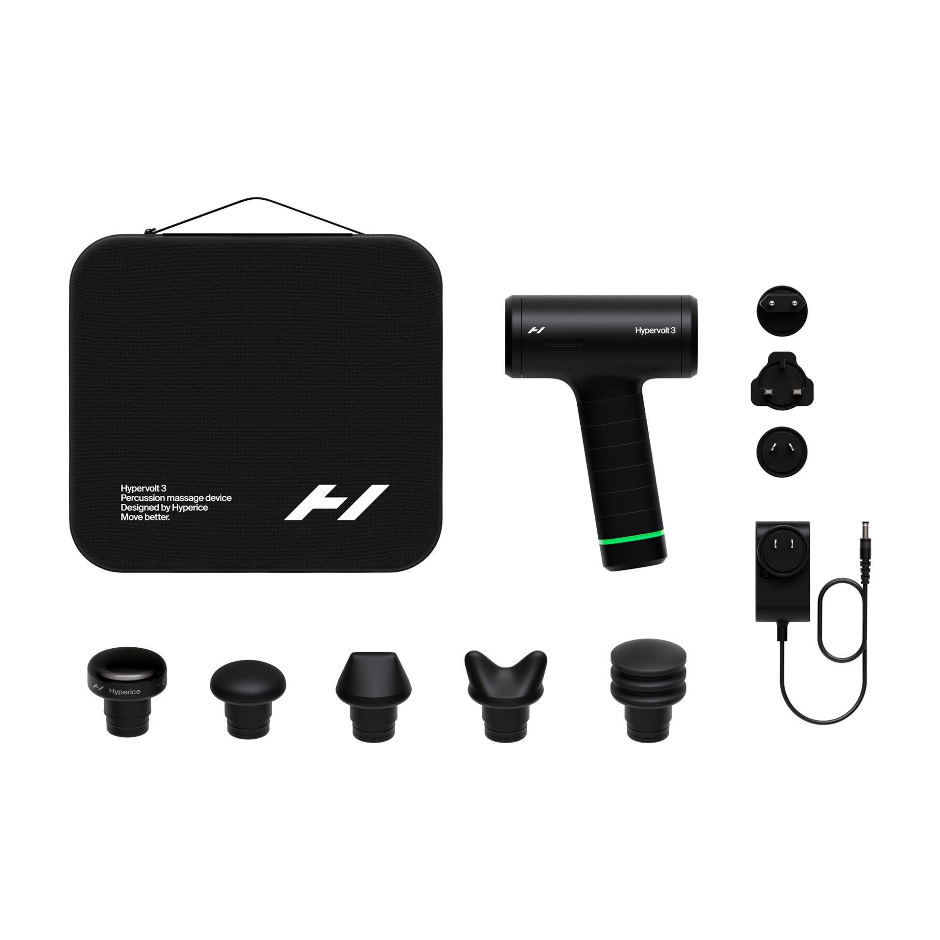 Hyperice Hypervolt 3 Percussion Massage Gun, Black