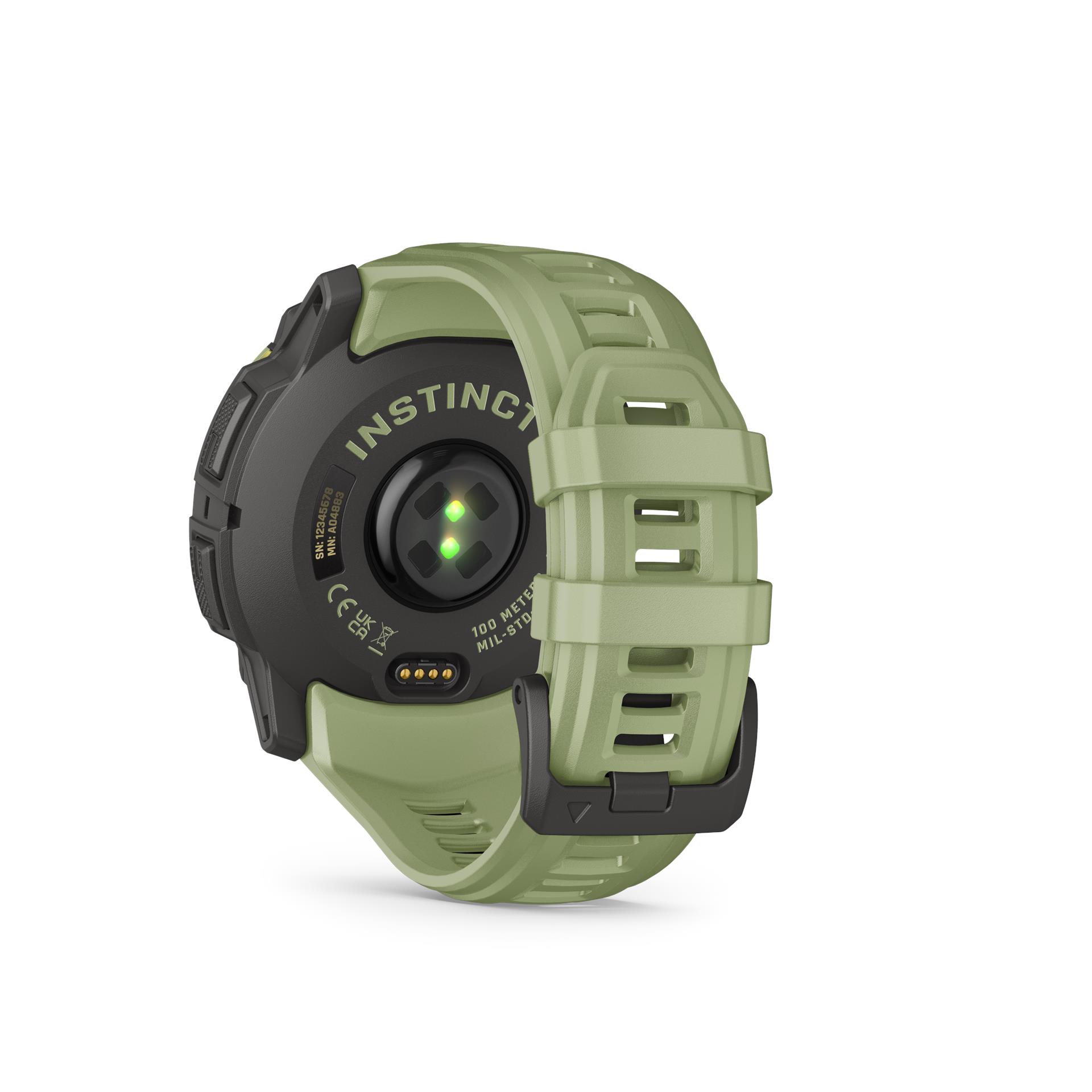 Garmin Instinct® 3 AMOLED viedpulkstenis, 50 mm, Papardes zaļš ar papardes zaļas krāsas pulksteņa siksniņu