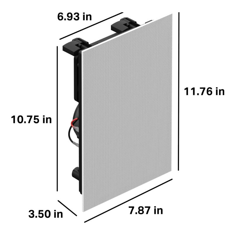 Sonos seina sisse paigaldatav kõlar, paar, valge