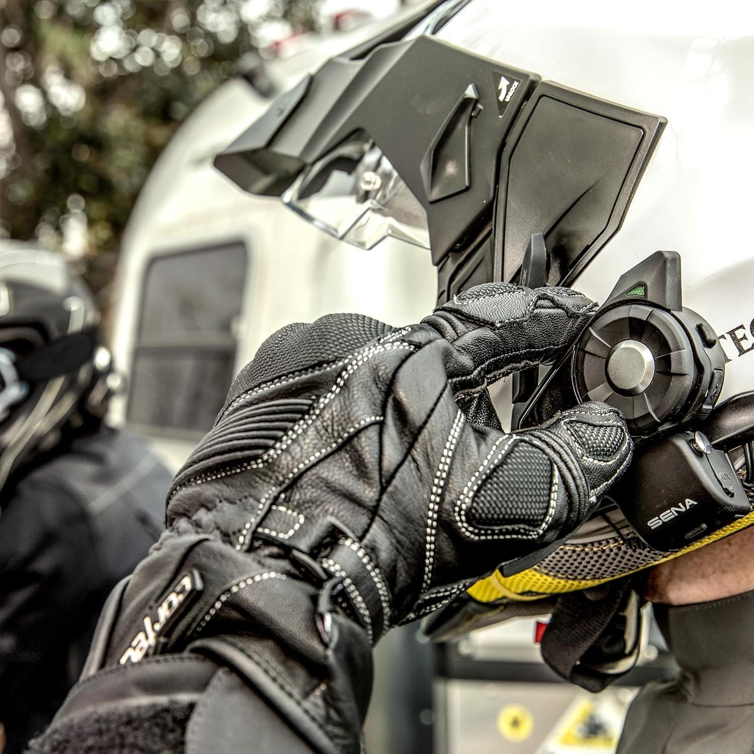 30K Motorcycle Bluetooth communication system with Mesh Intercom and HD Speakers