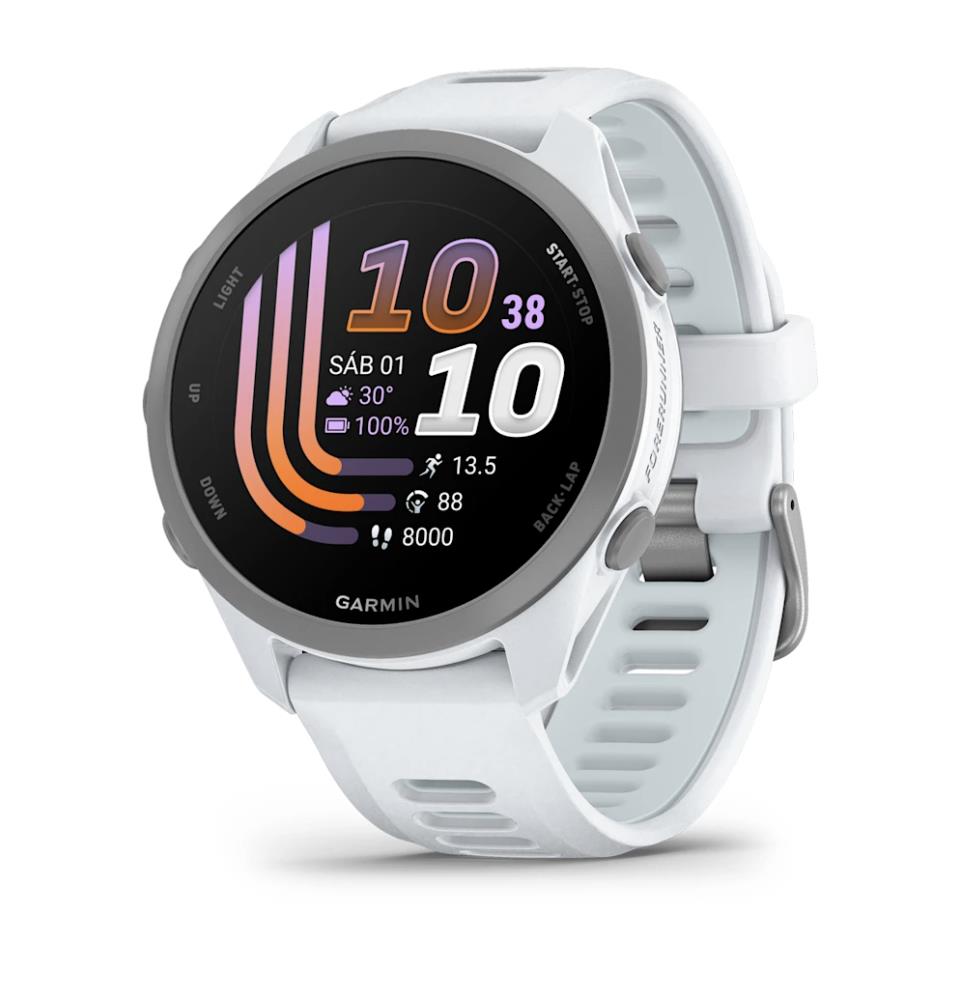 Forerunner 170 Music, Whitestone with Whitestone/Cloud Blue Band