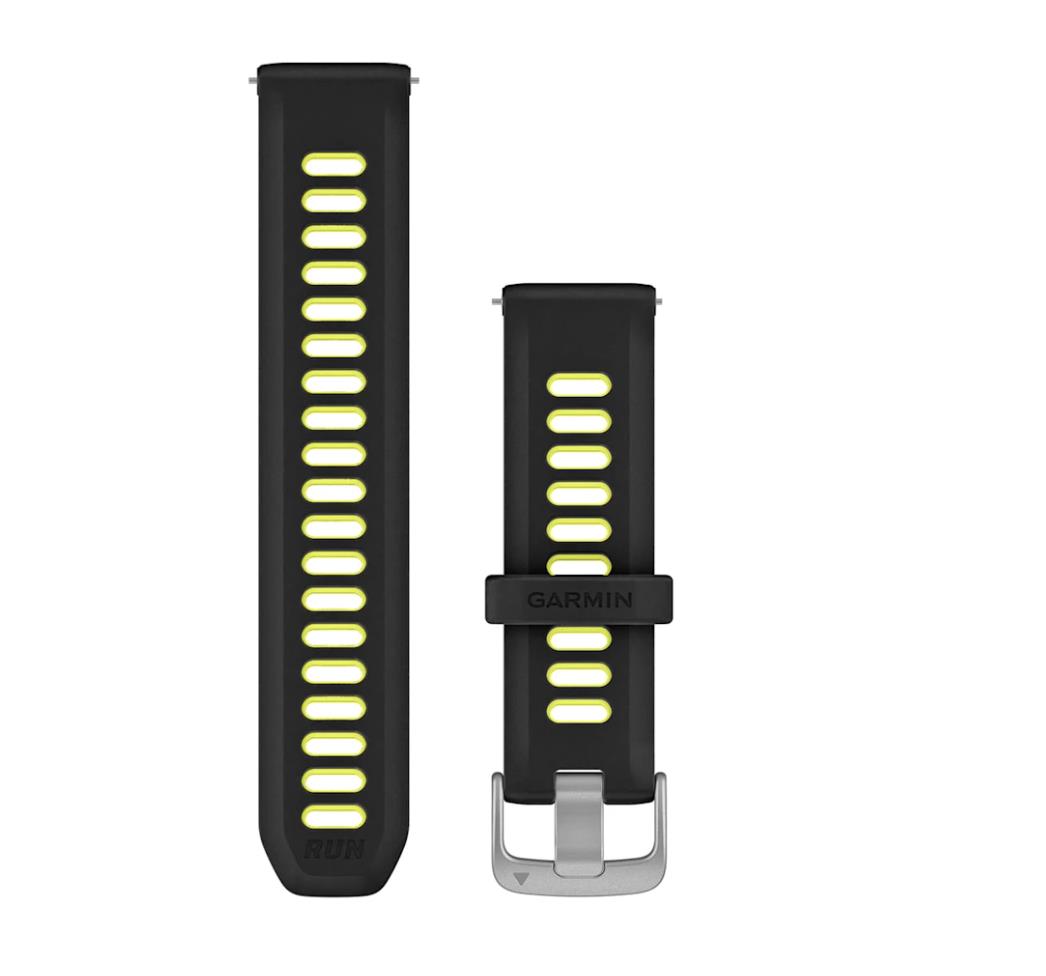Quick Release Bands (20 mm), Black/Amp yellow silicone