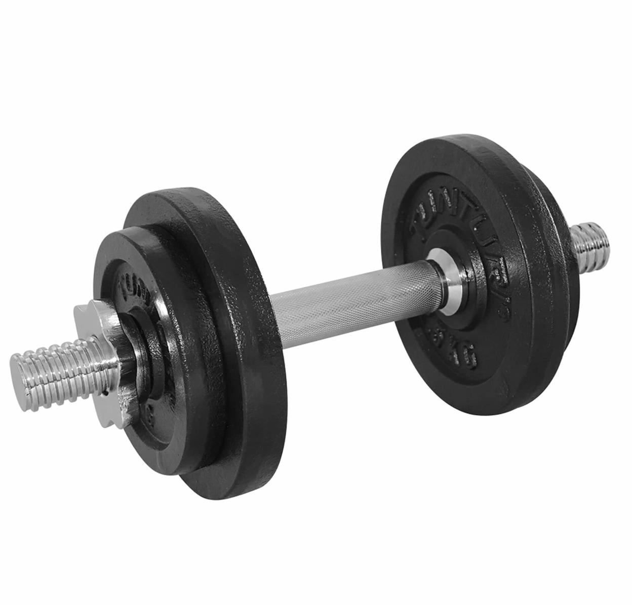Tunturi Dumbbellset 10kg with 1 Bar Screw