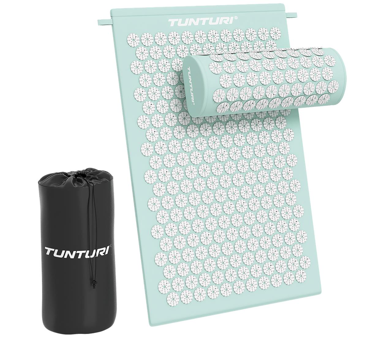 Tunturi Acupressure Mat And Pillow, Light Blue