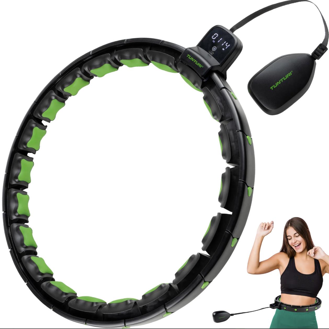 Tunturi Smart Adjustable Hula Hoop - Incl. Display
