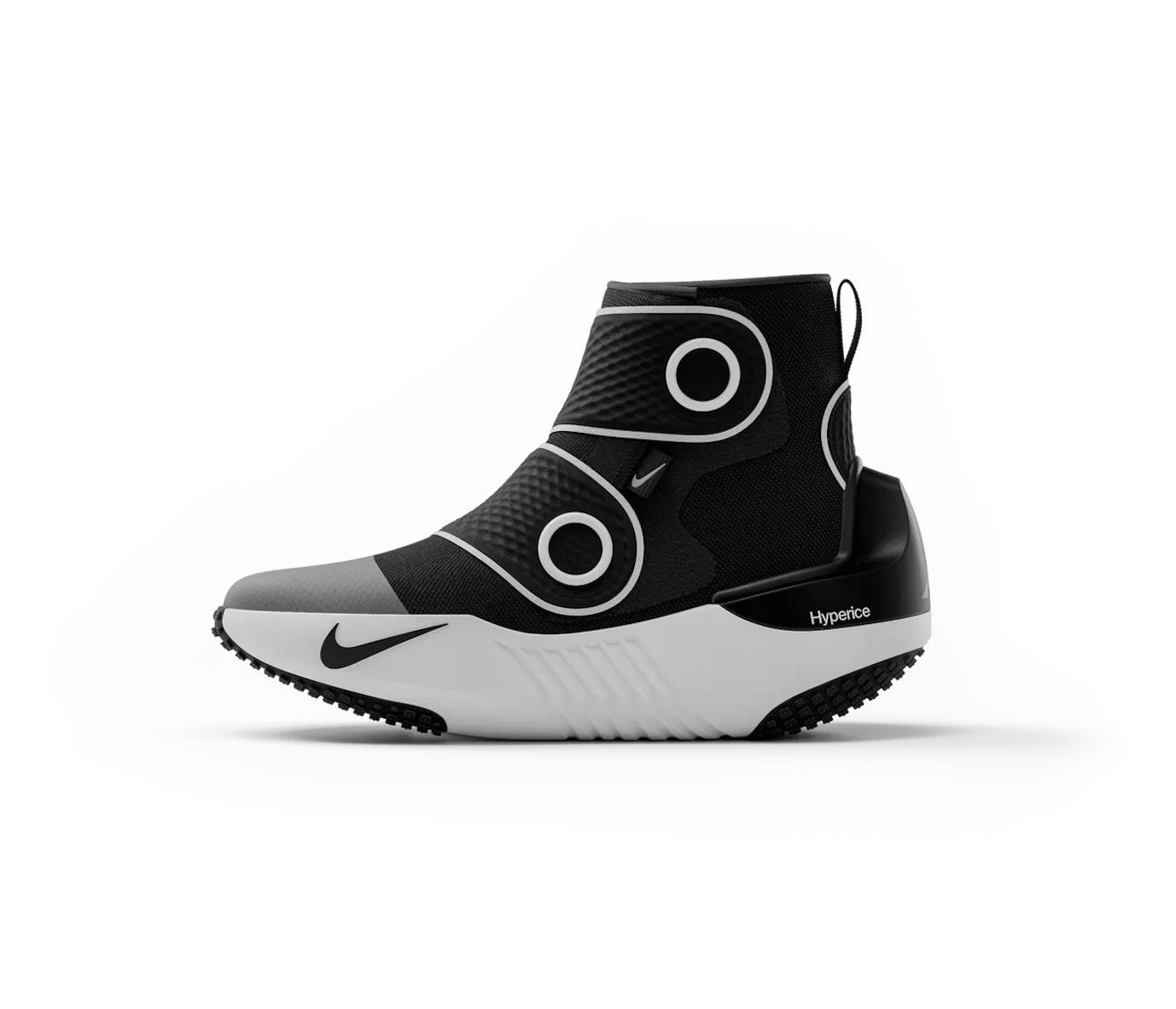 Nike x Hyperice Hyperboot Shoes, Black & White M