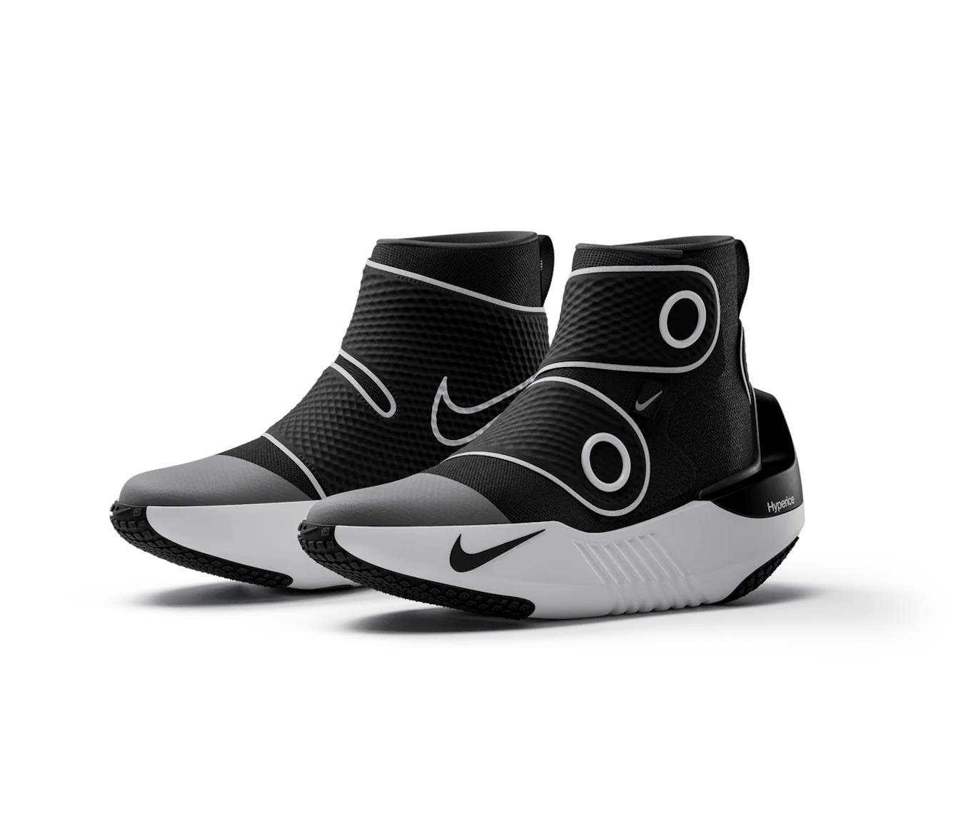 Nike x Hyperice Hyperboot Shoes, Black & White XXL