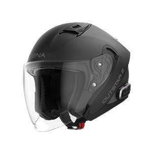 OUTSTAR 2, Smart Open Face with Mesh Communication System, Matt Black, S Size, ECE 22.06