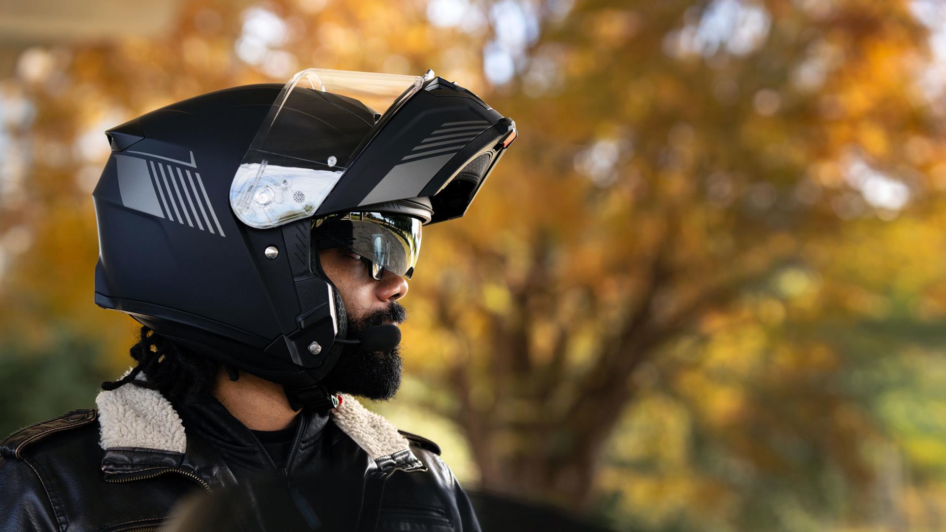 SENA SPECTER Смарт-шлем с откидной визором и системой связи Mesh, Глянцевый белый, S
