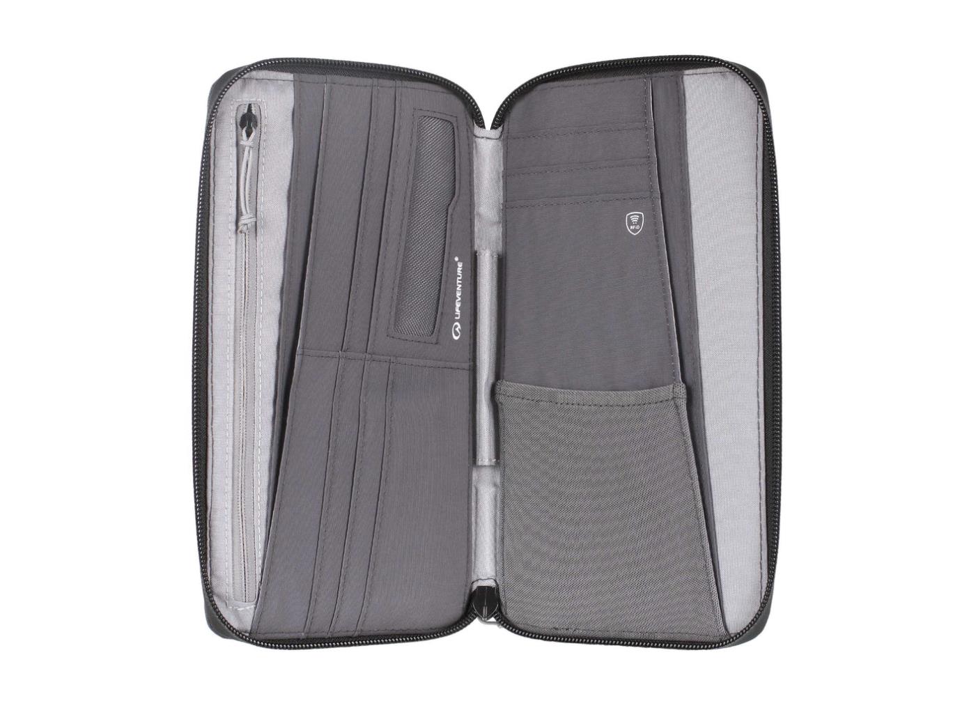 Lifeventure RFID Travel Wallet, Recycled, Grey