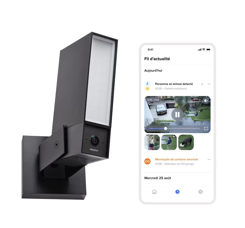 Netatmo Outdoor Camera Original, Black, NEW