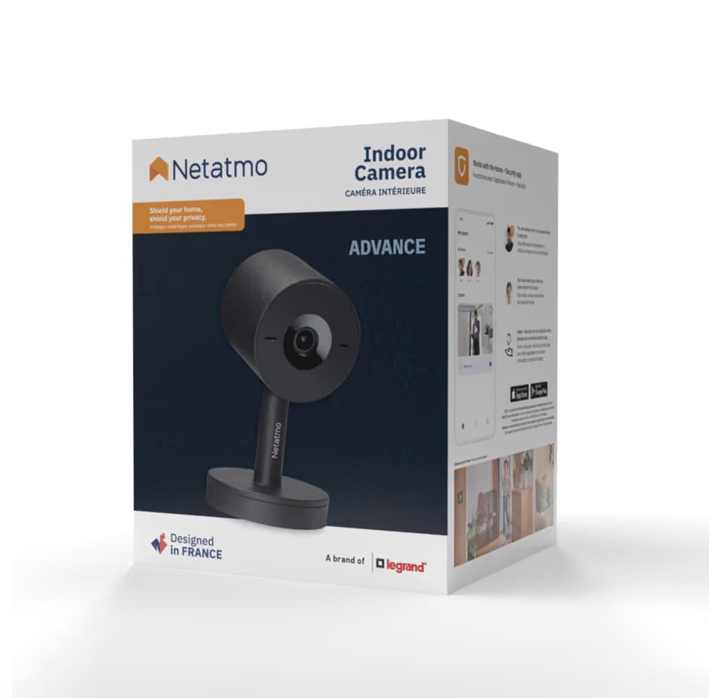 Netatmo Advance Indoor Camera, Black, NEW