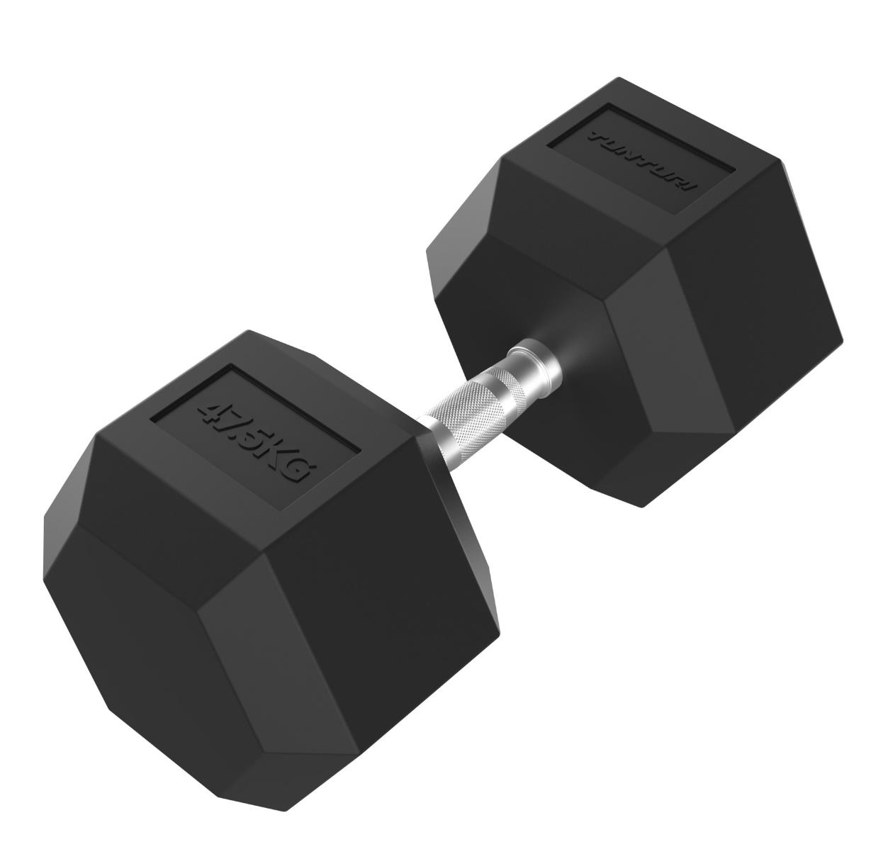Tunturi Platinum Hex Rubber Dumbbell, 47.5kg