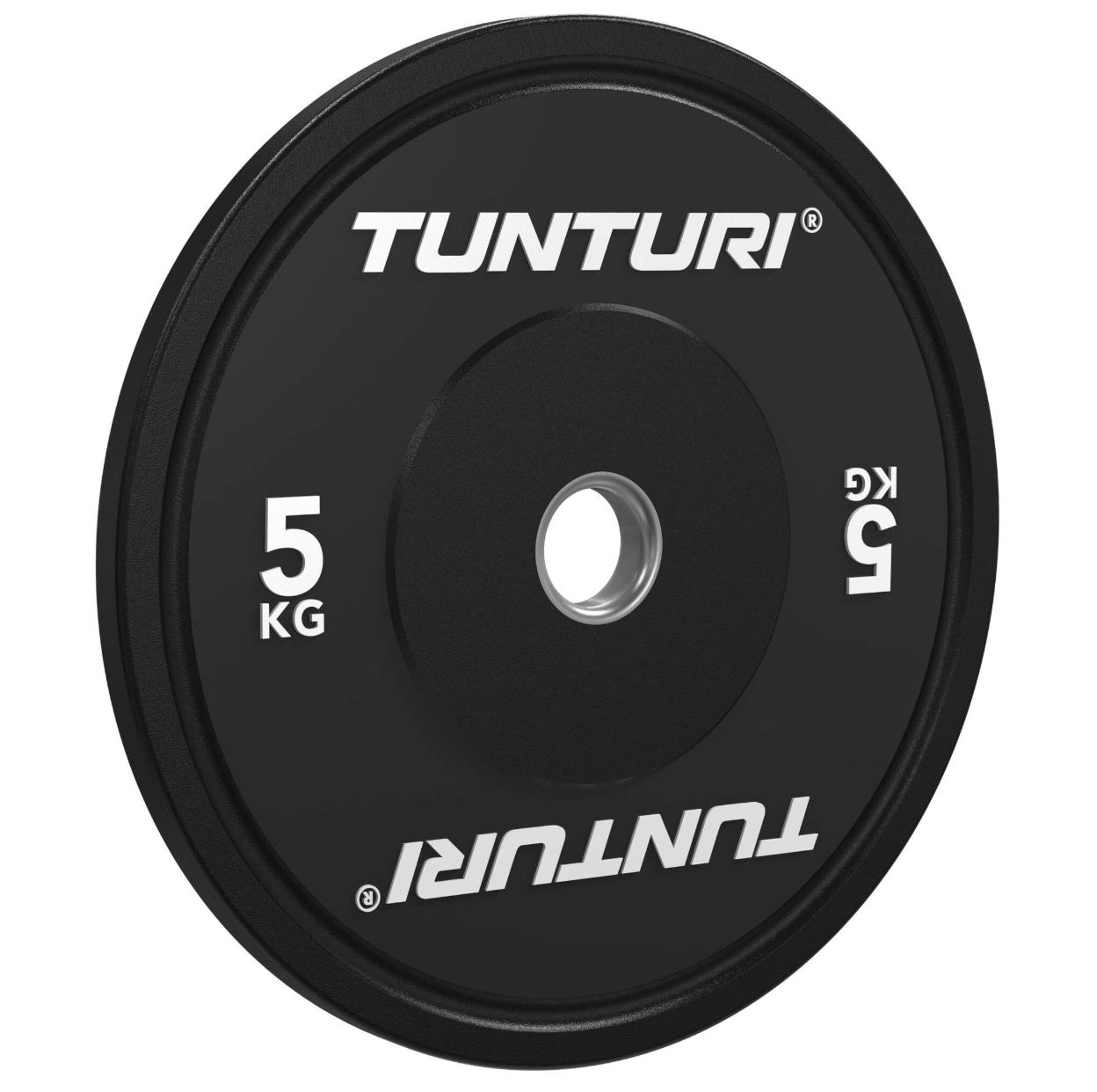 Tunturi Platinum Bumper Plate Black, 5kg