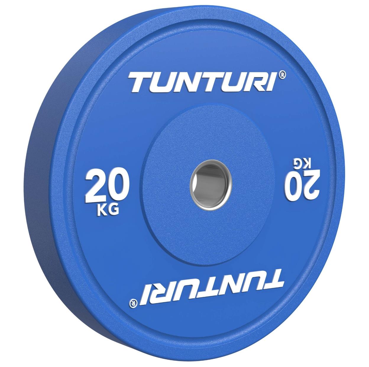 Tunturi Platinum Bumper Plate Blue, 20kg