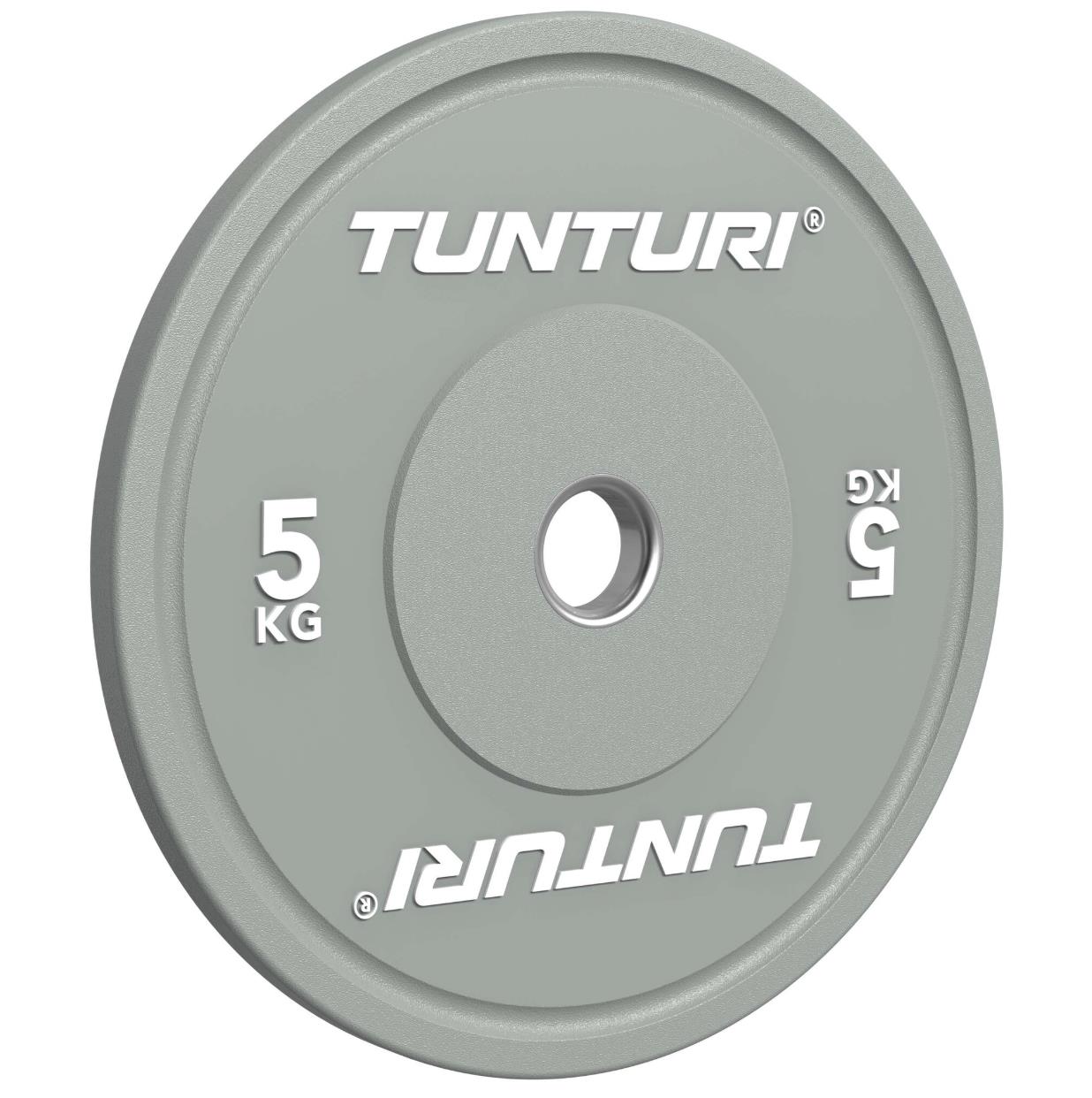 Tunturi Platinum Bumper Plate Grey, 5kg