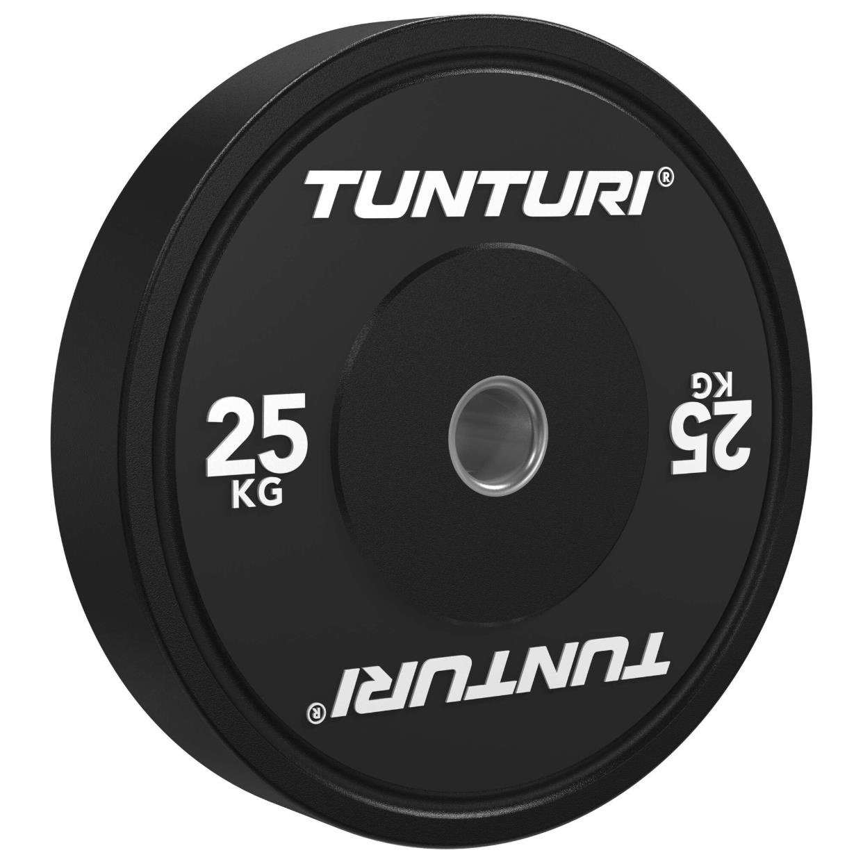 Tunturi Platinum Bumper Plate Black, 25kg
