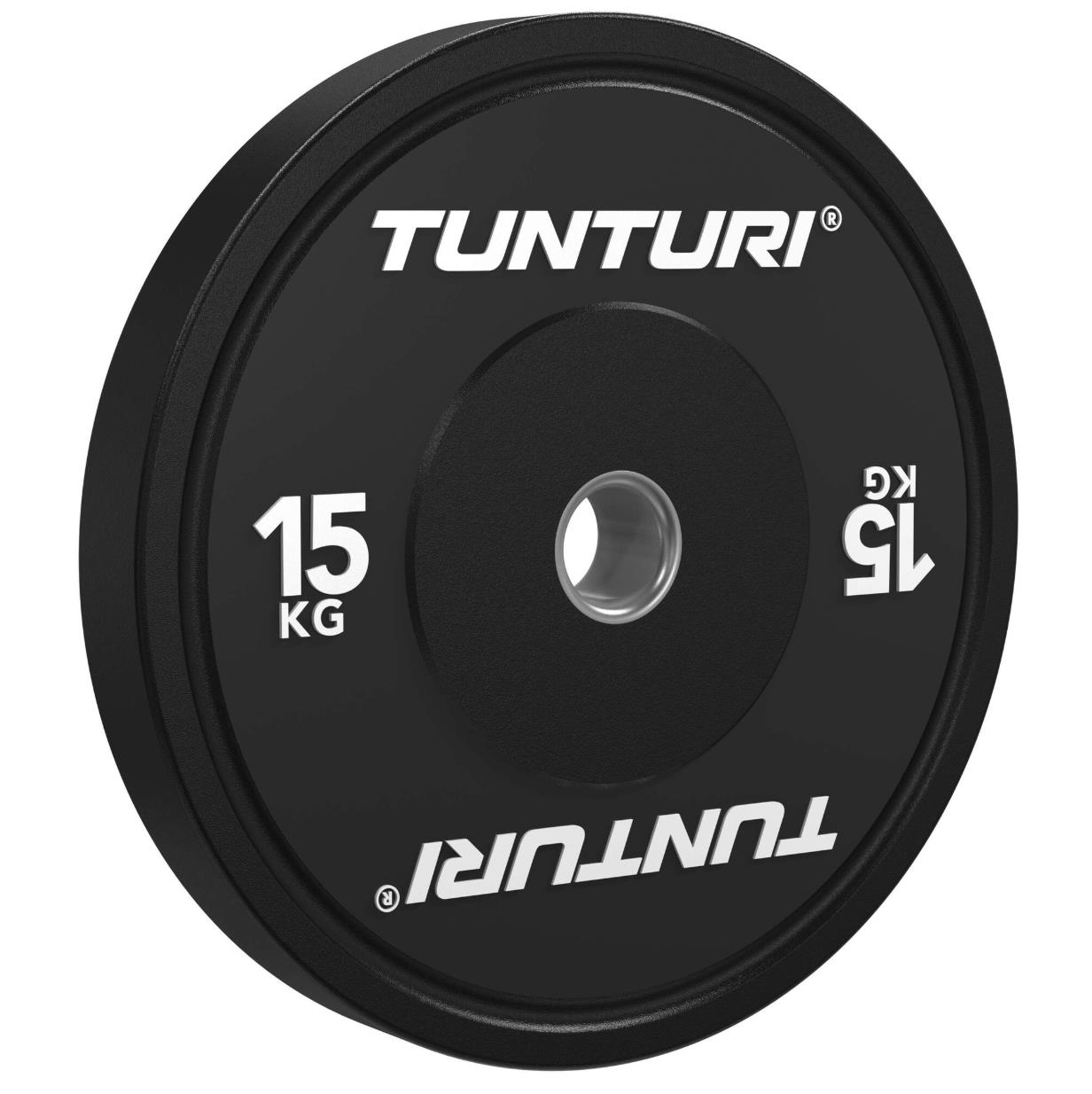 Tunturi Platinum Bumper Plate Black, 15kg