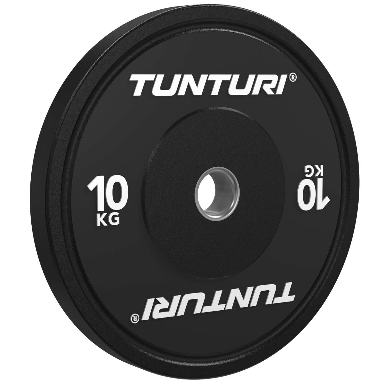 Tunturi Platinum Bumper Plate Black, 10kg