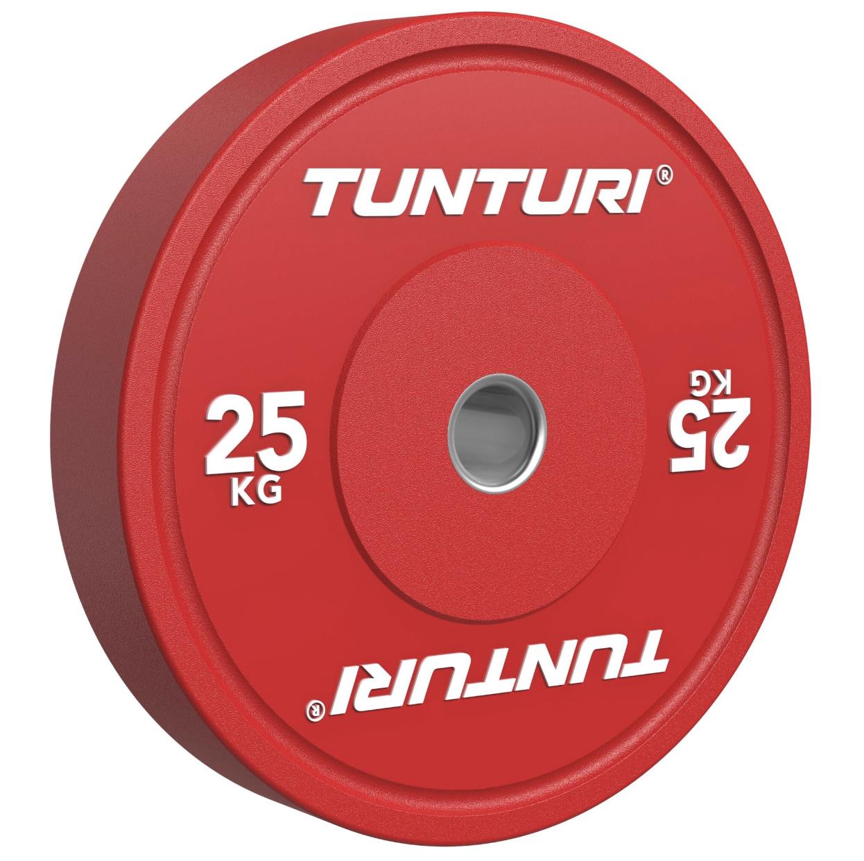Tunturi Platinum Bumper Plate Red, 25kg