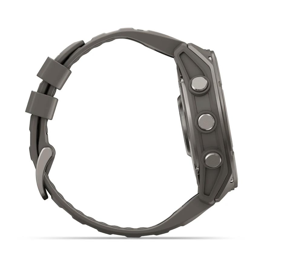 fenix 9 – 51mm, Titanium with Pebble Grey Silicone Band