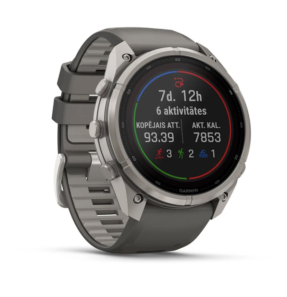 Garmin fenix 9 Pro Смарт-часы, inReach, Solar, 51 мм, титан с силиконовым ремешком цвета «Pebble Grey»