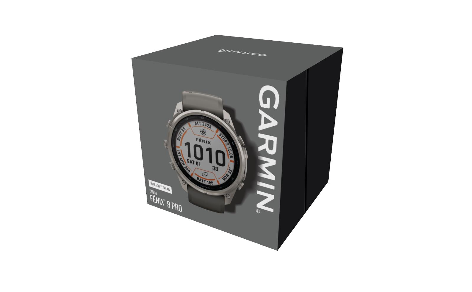 Garmin fenix 9 Pro Смарт-часы, inReach, Solar, 51 мм, титан с силиконовым ремешком цвета «Pebble Grey»