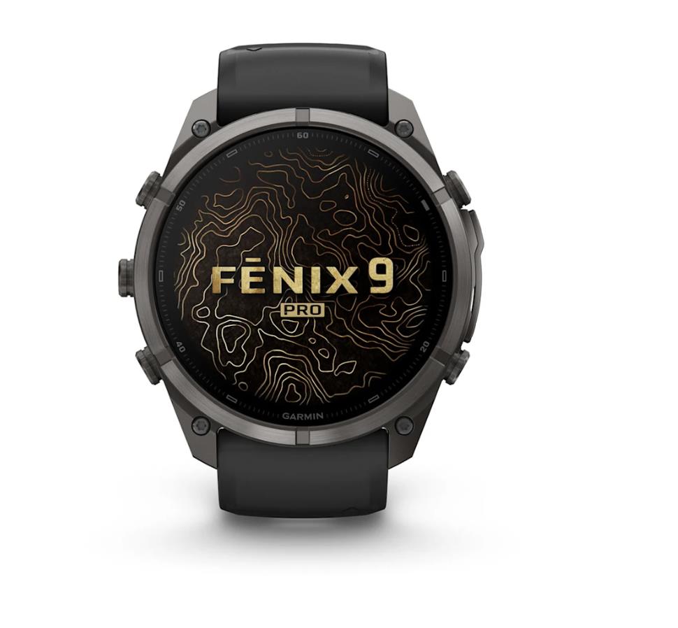 fenix 9 Pro – inReach, 51mm, Carbon Gray DLC Titanium with Black/Pebble Grey Silicone Band