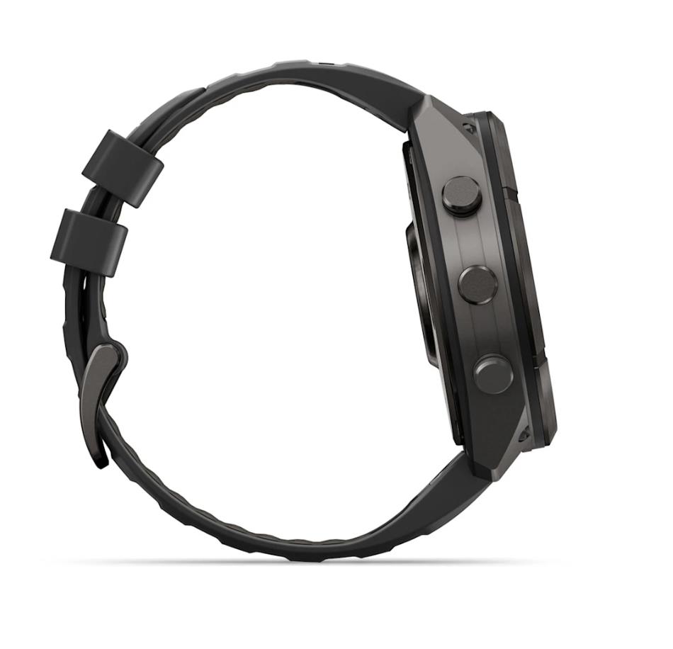 fenix 9 Pro – inReach, 51mm, Carbon Gray DLC Titanium with Black/Pebble Grey Silicone Band