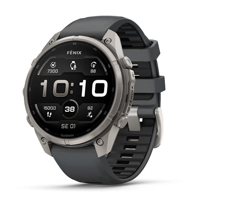 fenix 9 Pro – 47mm, Titanium with Graphite/Black Silicone Band