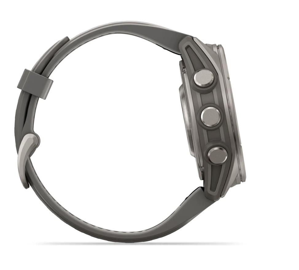 fenix 9 – 43mm, Titanium with Pebble Grey Silicone Band