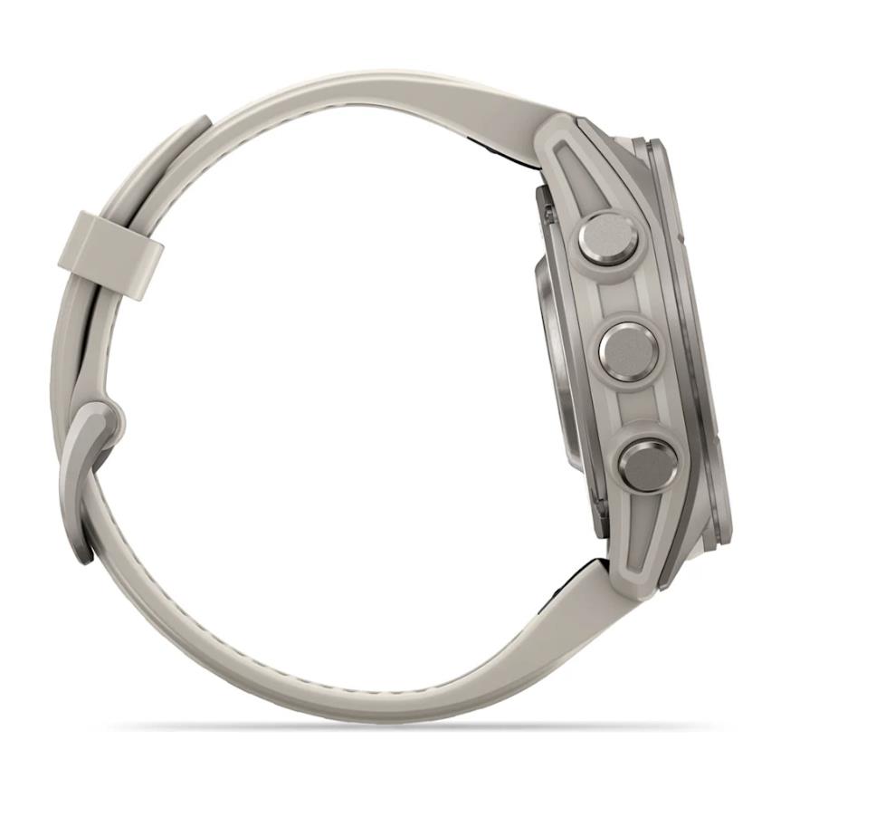 fenix 9 – 43mm, Titanium with Fog Grey Silicone Band