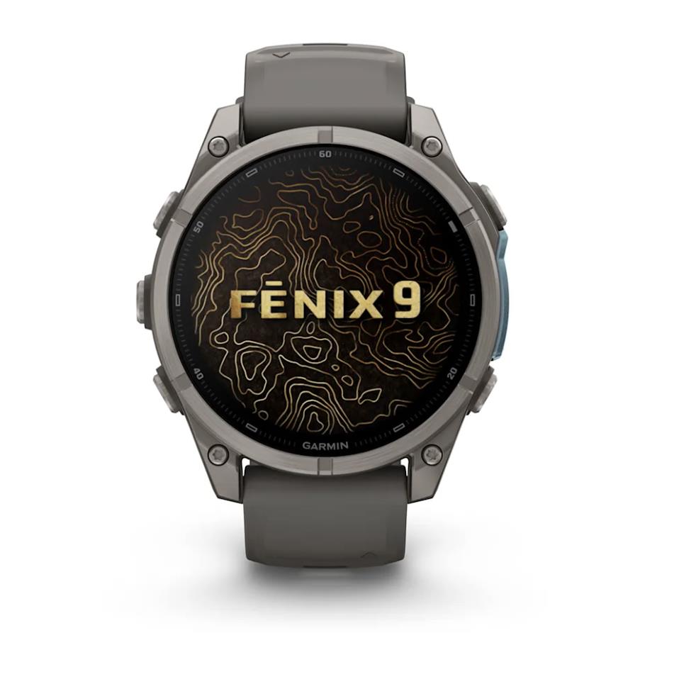Garmin fenix 9 Смарт-часы, 47 мм, титановый корпус с силиконовым ремешком цвета «Pebble Grey»