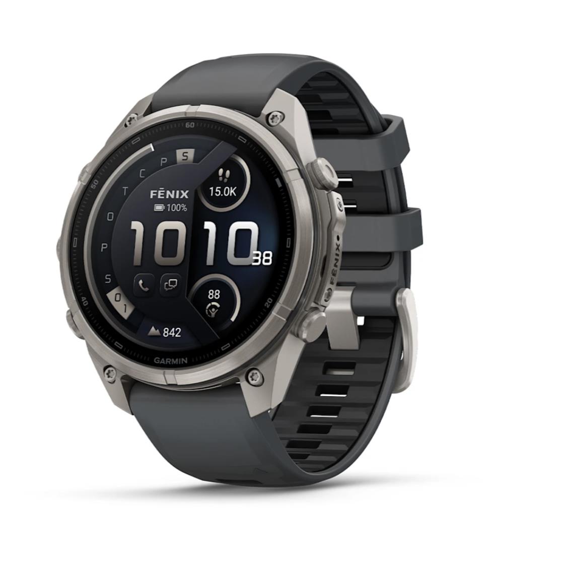 fenix 9 Pro – inReach, 47mm, Titanium with Graphite/Black Silicone Band